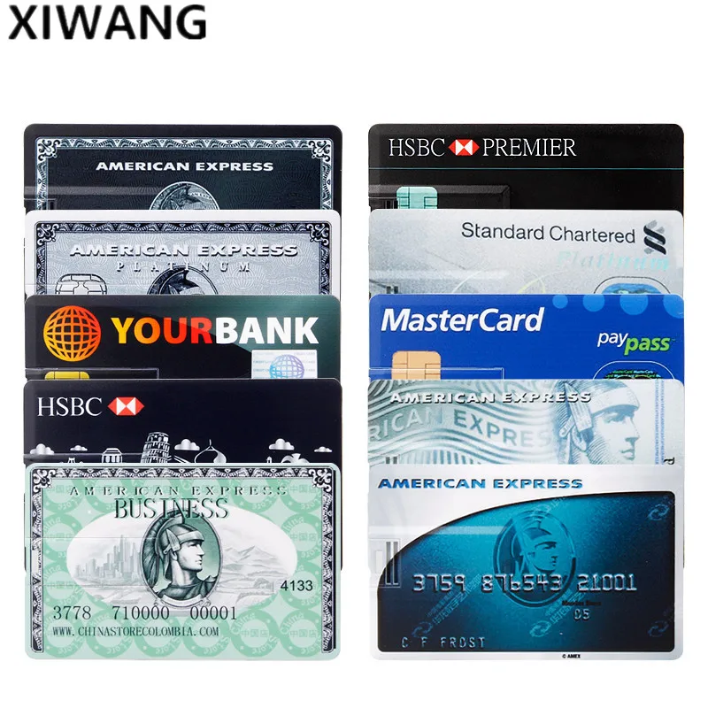 

Bank Credit Card pendrive 8GB Real capacity usb 2.0 flash memory 4GB pen Drive 16GB 32GB 64GB flash drive 128GB free custom logo