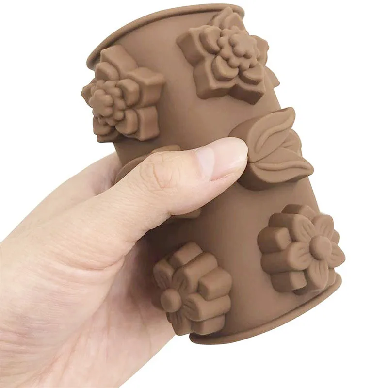 Новинка Платье с цветочным узором для шоколадная форма Набор DIY силиконовые