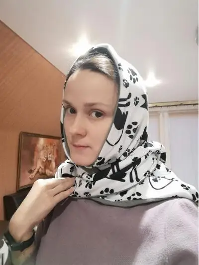 

Fashion Women Cute Cat Print Scarf Hijabs Female Lady Retro Multi-purpose Shawl Button Scarf Femme Wraps Foulard