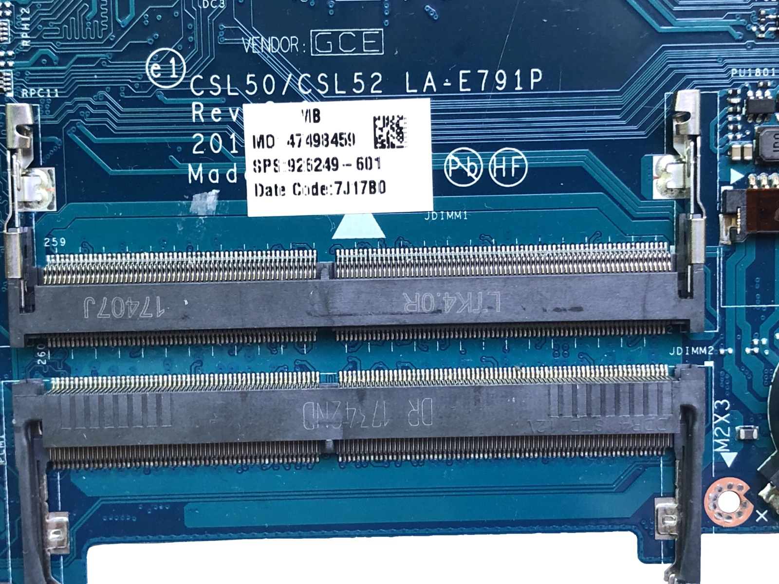 Оптовая продажа материнская плата CSL50/CSL52 для ноутбука HP 250 G6 с SR2UW LA-E791P CPU 926249-601