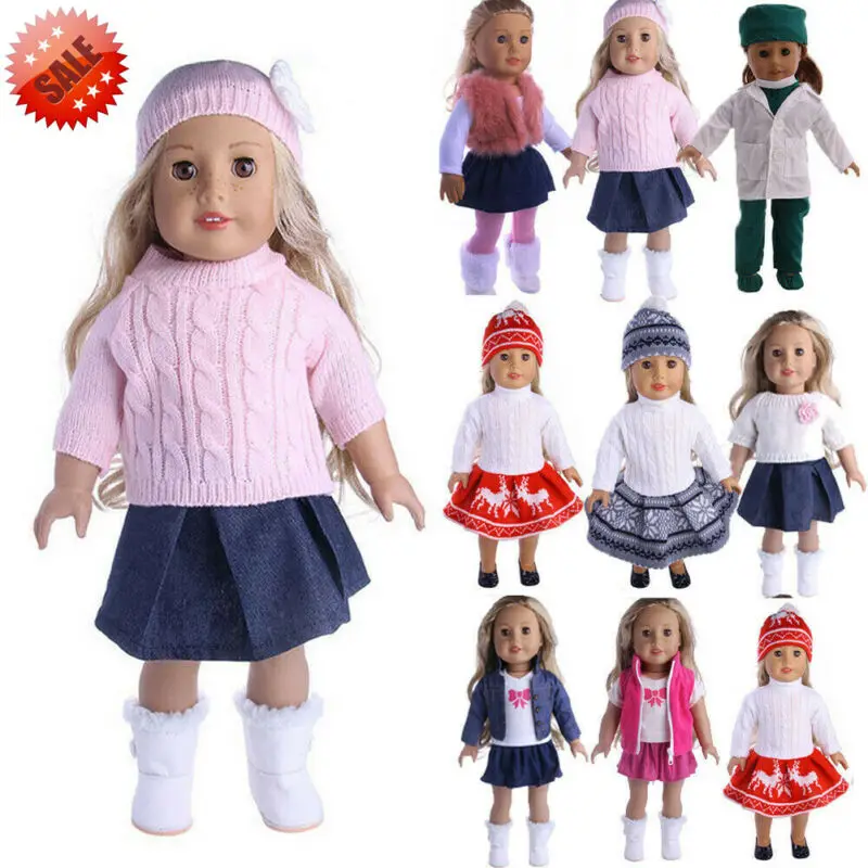 Кукольная одежда 10 видов стилей футболка + юбка/брюки платье наряды Pajames для 18