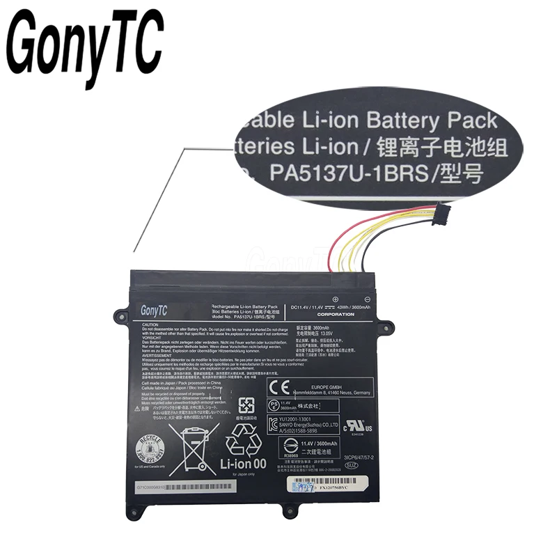 GONYTC 11 4 V 43Wh 3600mAh Оригинальный аккумулятор для ноутбука Toshiba Satellite Protege Z10 PA5137U-1BRS PA5137U