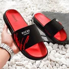 Шлепанцы унисекс для душа, Нескользящие, пляжные сандалии для пар, летняя обувь, Тапочки для дома