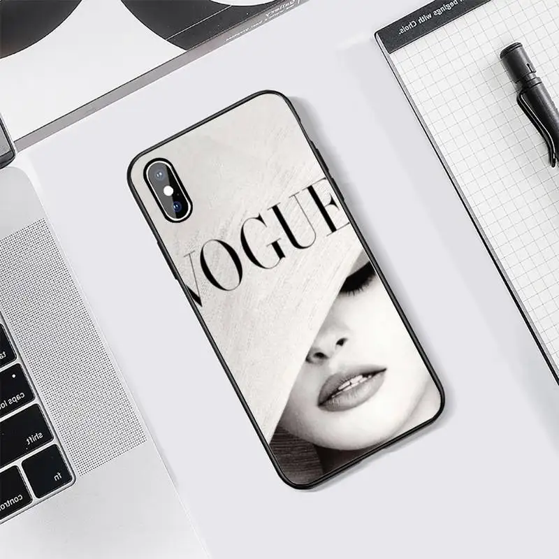 

VOGUE Princess Girl Female boss Phone Case for iPhone Samsung Note S A 6 7 8 9 10 20 51 11 12 Pro XS MAX S Plus X XR Ultra