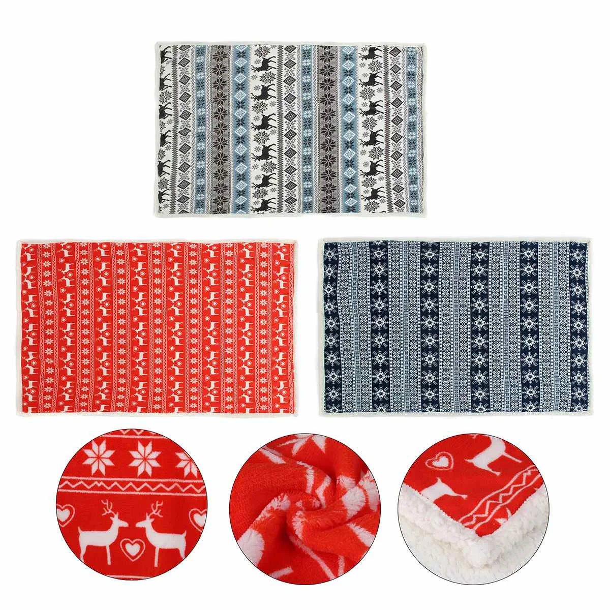 

Super Soft Warm Winter Christmas Blanket Snowflake Sherpa Fleece Throw Blanket Bed Cover Bedspread For Children Adult Sofa Car