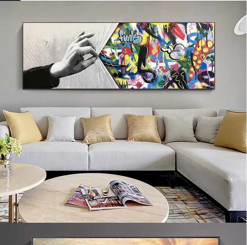 

Abstract Graffiti Art Canvas Paintings on the Wall Art Modern Posters Prints Street Art Pictures in Livingroom Wall Decor Home