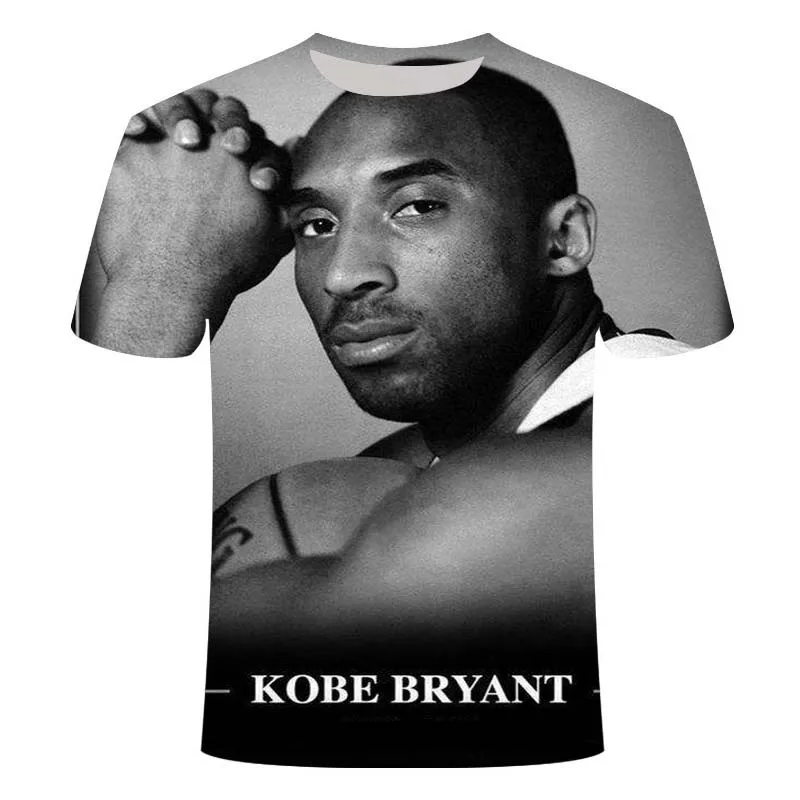 Мужская и женская футболка с 3D принтом Kobe Bryant модная уличная Футболка Harajuku