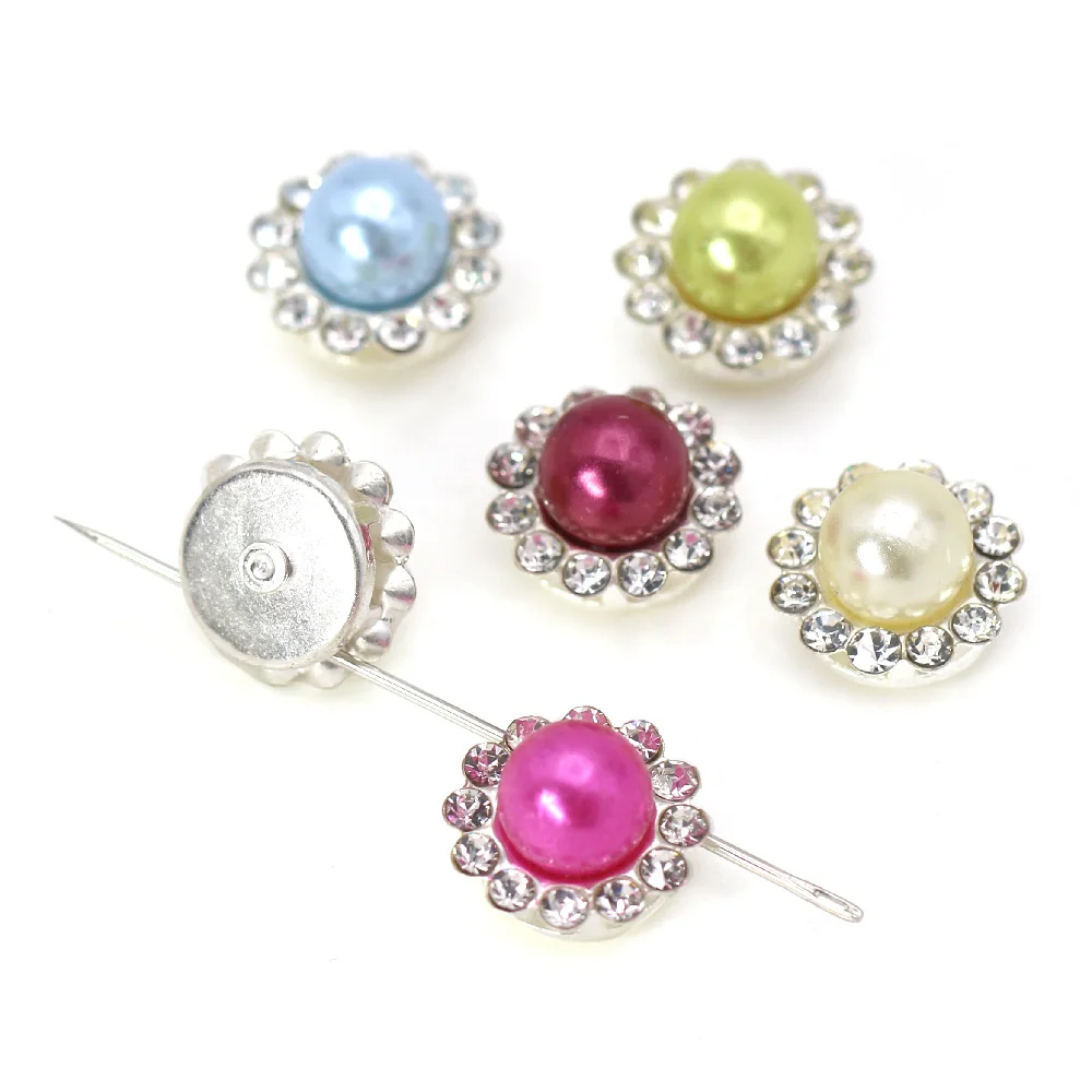 Разноцветные жемчужные стразы 11 8 мм с плоской задней частью пуговицы