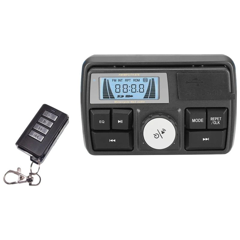 Stereo Speakers Bluetooth Waterproof Fm 5 Eq Functions Lcd Display Usb/sd/tf