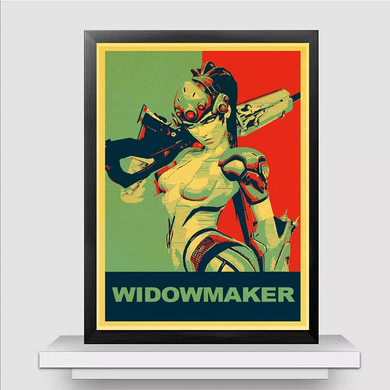 Картина на холсте Game Overwatch постеры и принты Widowmaker в стиле ретро Настенная картина
