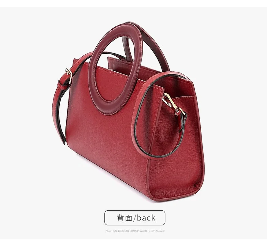 

New fashion design hand-held messenger bag pure color elegant single shoulder bag women's leather bag small square bag