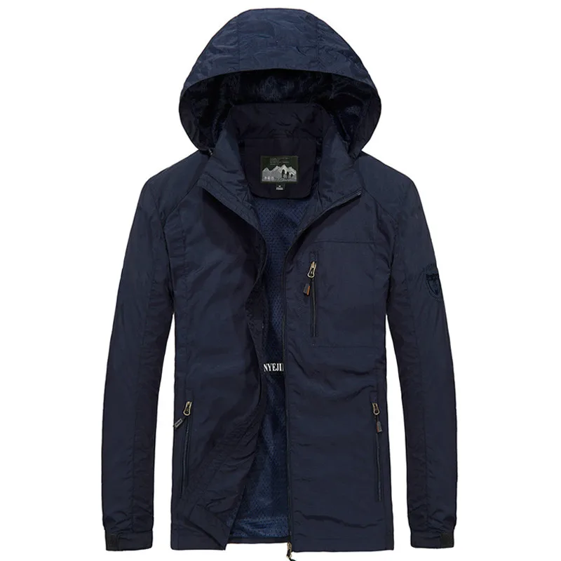 Мужская ветровка с капюшоном Размеры M ~ 6XL | одежда