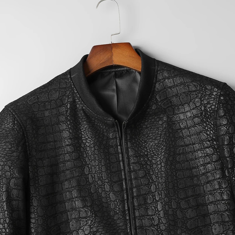 Мужская повседневная куртка из натуральной кожи DK Повседневная демисезонная