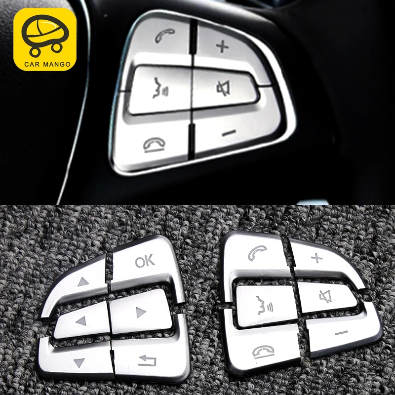 

CarManGo для Mercedes Benz GLS X166 2016-2019 кнопка переключения на рулевое колесо крышка панели отделка рамка наклейка аксессуар для интерьера