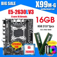 x99m g motherboard with intel xeon e5 2630lv3 with 28g ddr4 recc memory gtx950 2gb and cooler combo kit set sata 3 0 usb 3 0