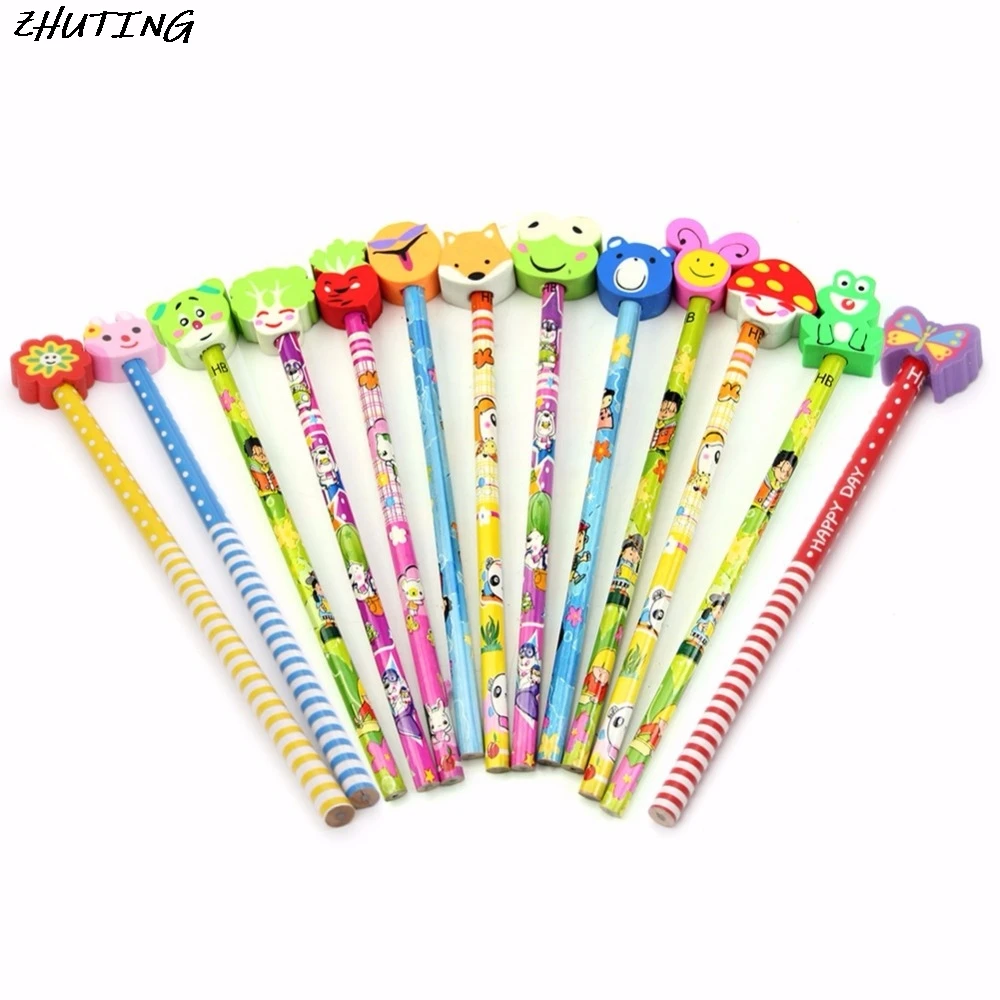 

Много мультяшный ластик деревянный карандаш-игрушка вечерние подарки школьные призы поставка мешок детский подарок