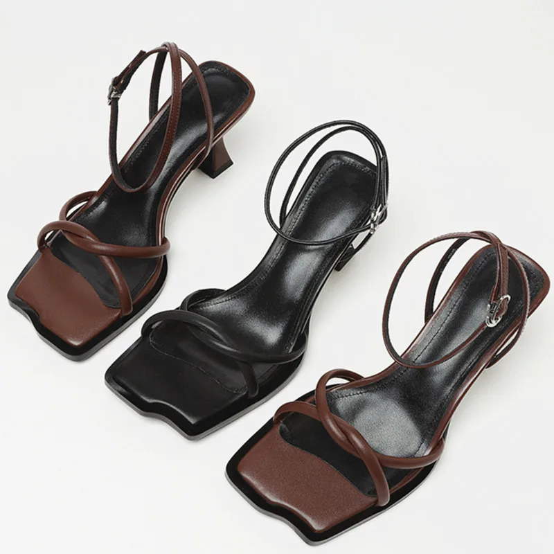 

Женские сандалии с открытым носком, на высоком каблуке