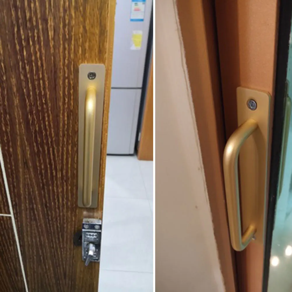 

Household Sliding Barn Door Handle Pull Cabinet Flush Hardware Wood Door Handle Interior Door Furniture Handle Hardware In Stock