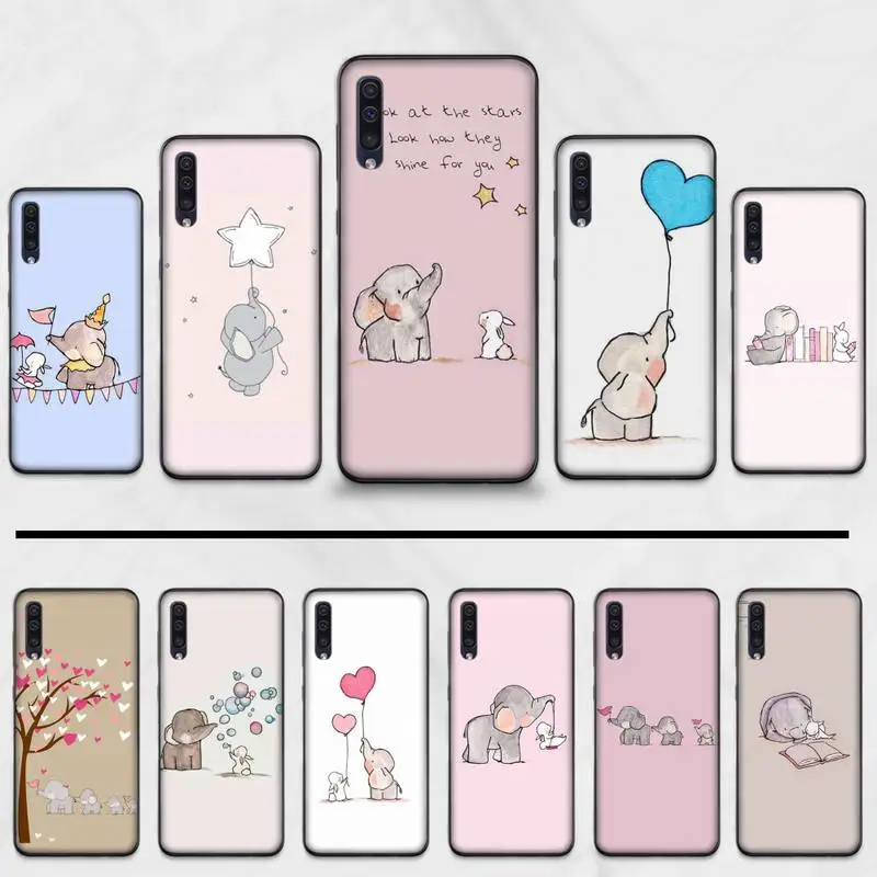 Милый детский силиконовый чехол из ТПУ С Рисунком Слона для Samsung A20 A30 30s A40 A7 2018 J2 J7