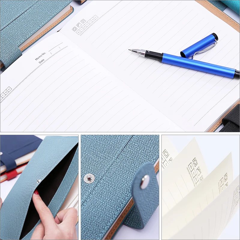 A5 милый блокнот с кожаной пряжкой для хранения 2020 недель ежемесячная учебная