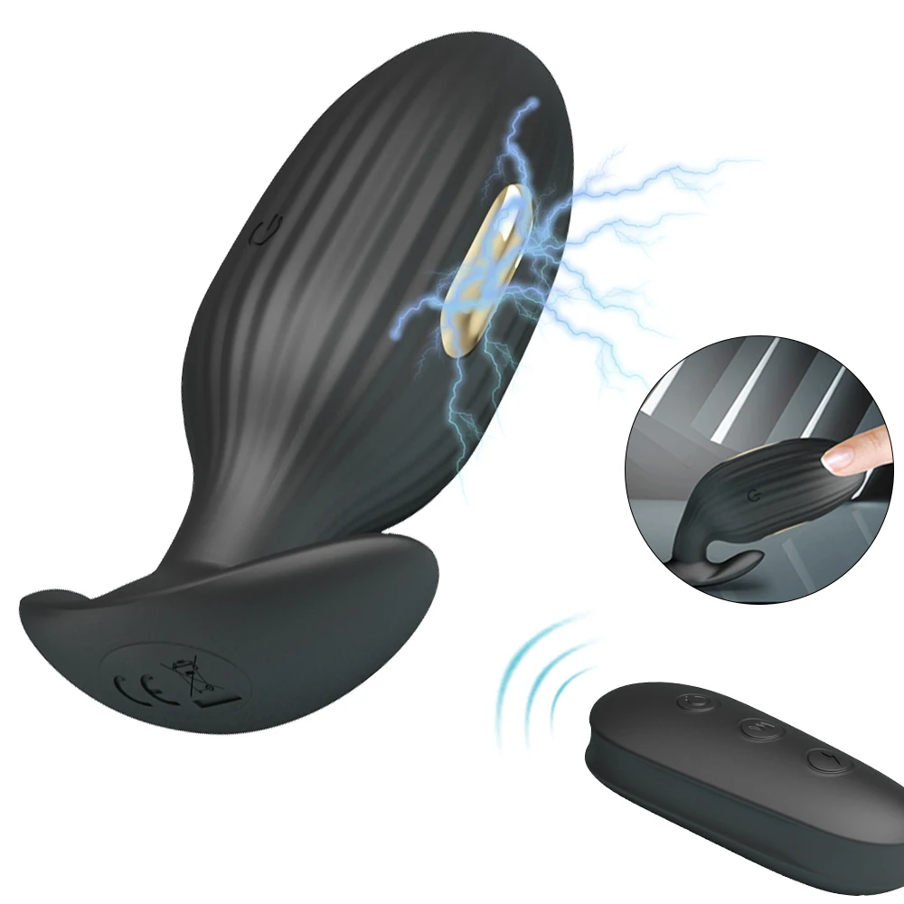 Анальная пробка с электрическим током массажер простаты вибратор для мужчин