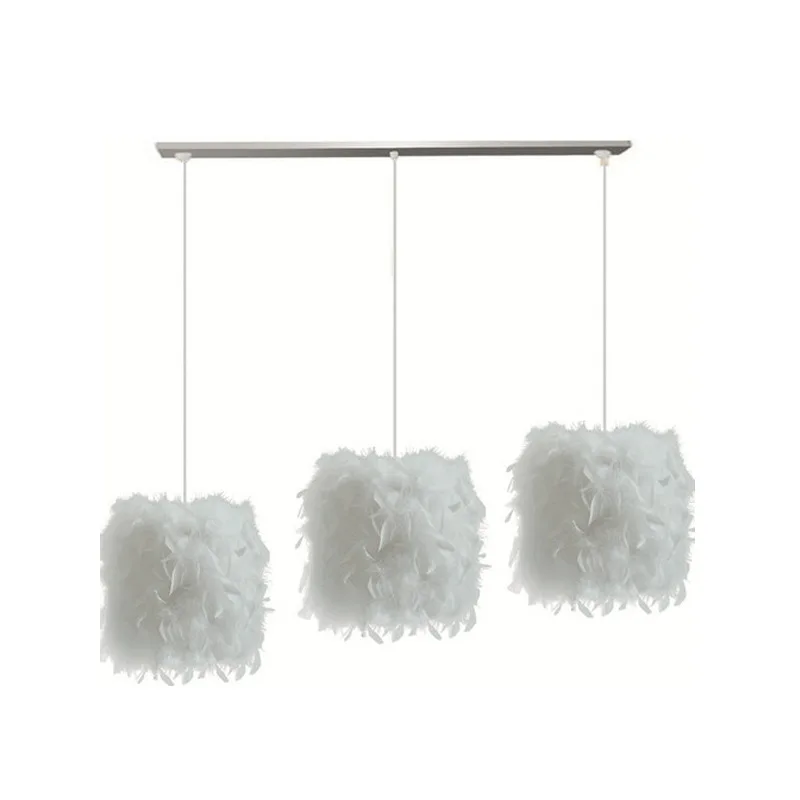 Подвесной светильник с перьями лампа для теплой спальни романтическое сказочное