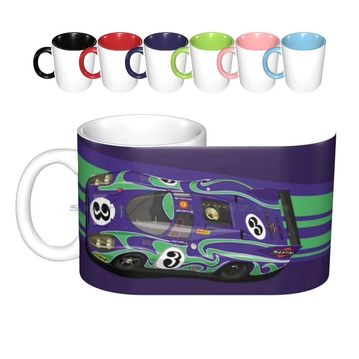 

917 психоделические гоночные керамические кружки, кофейные чашки, Кружка для молока и чая, 917 психоделический хиппи 70s, классический спортивн...