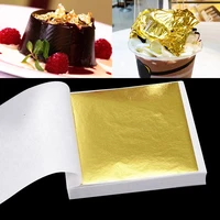 100pcs gold silver foil paper leaf gilding cake decorations diy art craft birthday party wedding cake dessert baking supplies