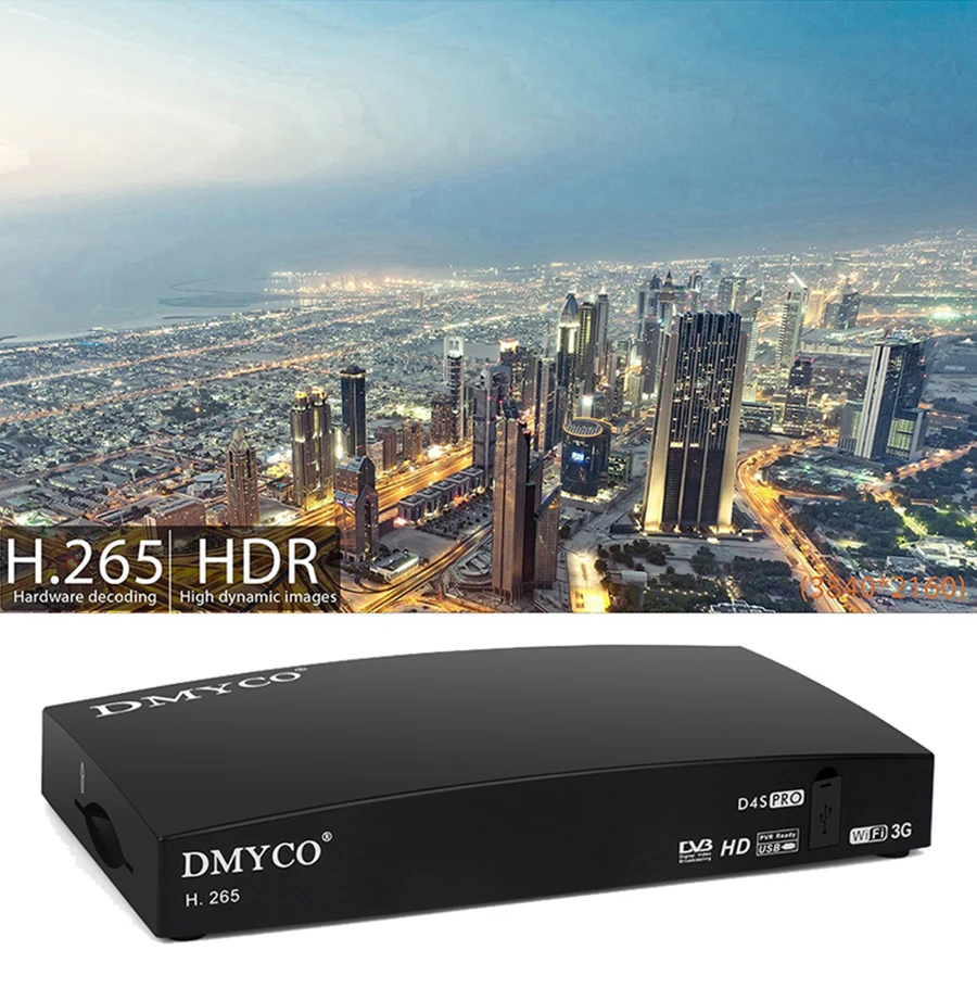 DMYCO D4S PRO DVB S2 спутниковый ресивер рецептор новая версия H.265 с USB WIFI HD Freesat Испания ТВ