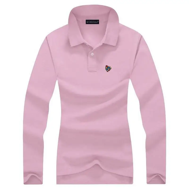 Высокое качество 2020 новые женские поло рубашки 100% хлопок повседневные с длинным