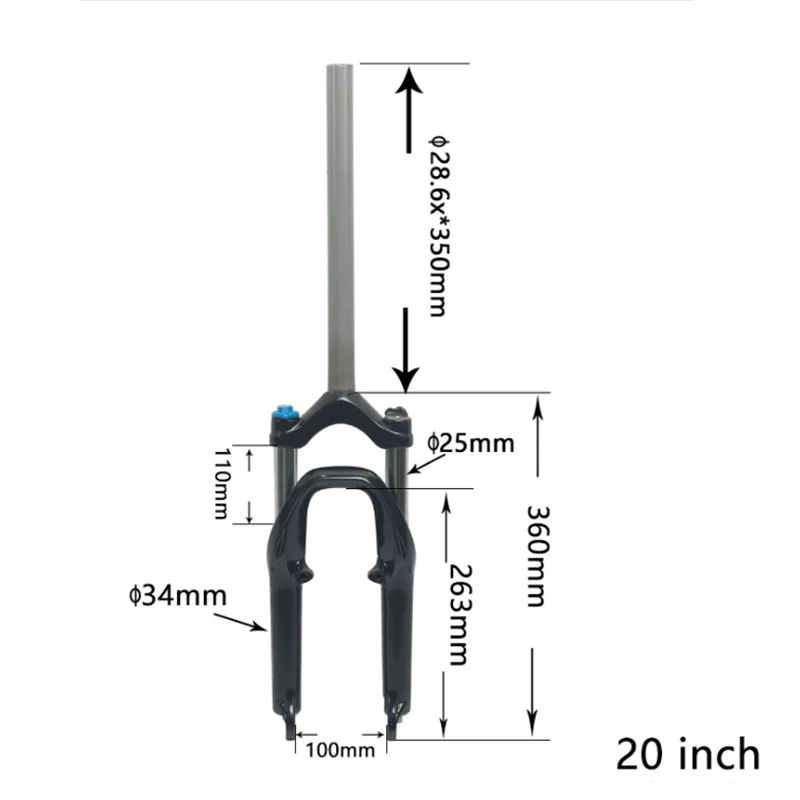 Складная амортизирующая передняя вилка для велосипеда Высокоэффективная из