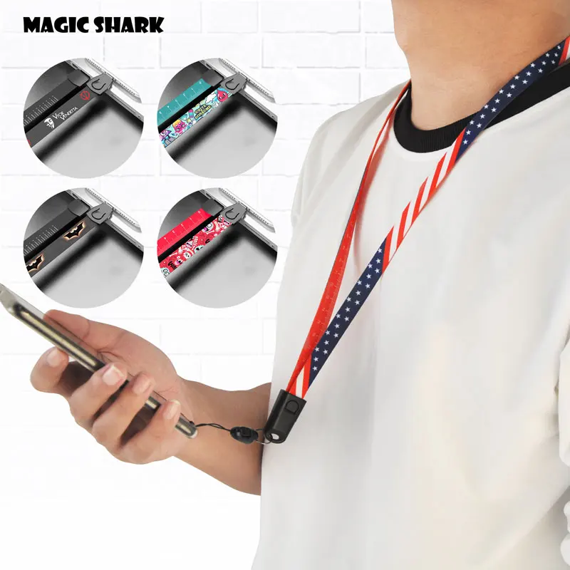 Волшебная Акула Вендетта Бэтмен дьявол ремешок Кабель Micro USB Type C линейка для Caliburn