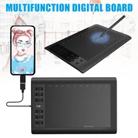 10moons g10 digital art graphics drawing tablet 10 x 6 inches ultralight art creation sketch with battery free stylus 8 pen