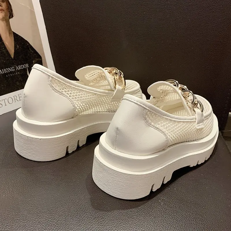 

2021 Spring and Summer New Ladies Single Shoes Mesh Breathable Casual All-match Low-top Shoes One-step Women's Shoes