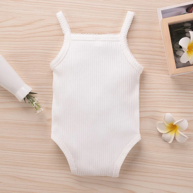 

Summer Girl Casual Clothes Baby Boy Girl Romper Letter Print Vest Sling Jumpsuit Toddler Infant Outfits 0-24 Month Toddler
