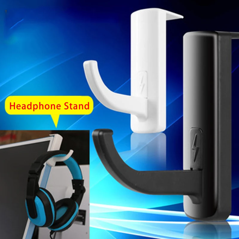 8*8cm Portable Headphones' Stand Universal Headphone Headset Hanger Wall Hook PC Monitor Earphone Stand Rack Holder Rack
