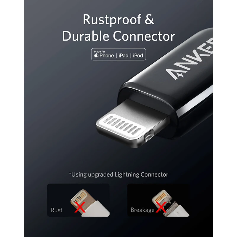 Anker USB C to Lightning Cable 3ft Powerline+ III MFi Certified Lightning Cable for iPhone 11/11 Pro/11 Pro Max, Power Delivery