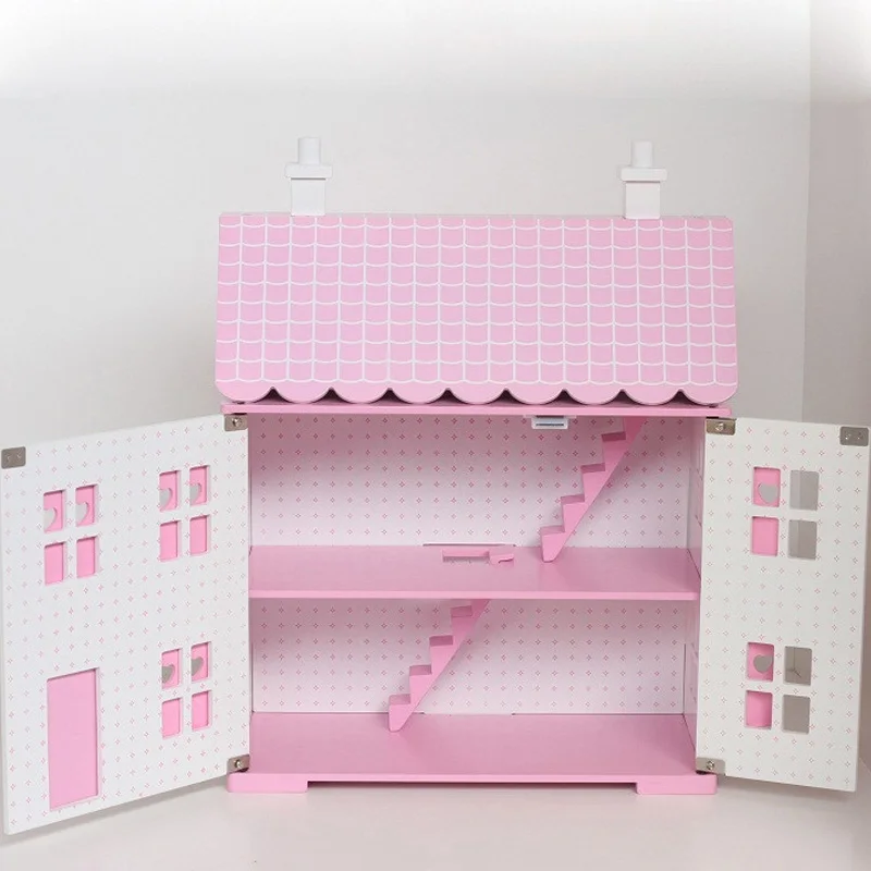 Деревянная мебель для кукольного домика игрушка кукол кавайный розовый и белый