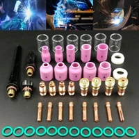 49pcs tig welding torch kit for wp 171826 durable tig welding torch stubby gas len 10 pyrex glass cup kit tool accessories