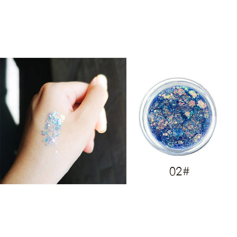 Кокетливый блестящий гель пудра для волос лица глаз блестящее сердце свободный