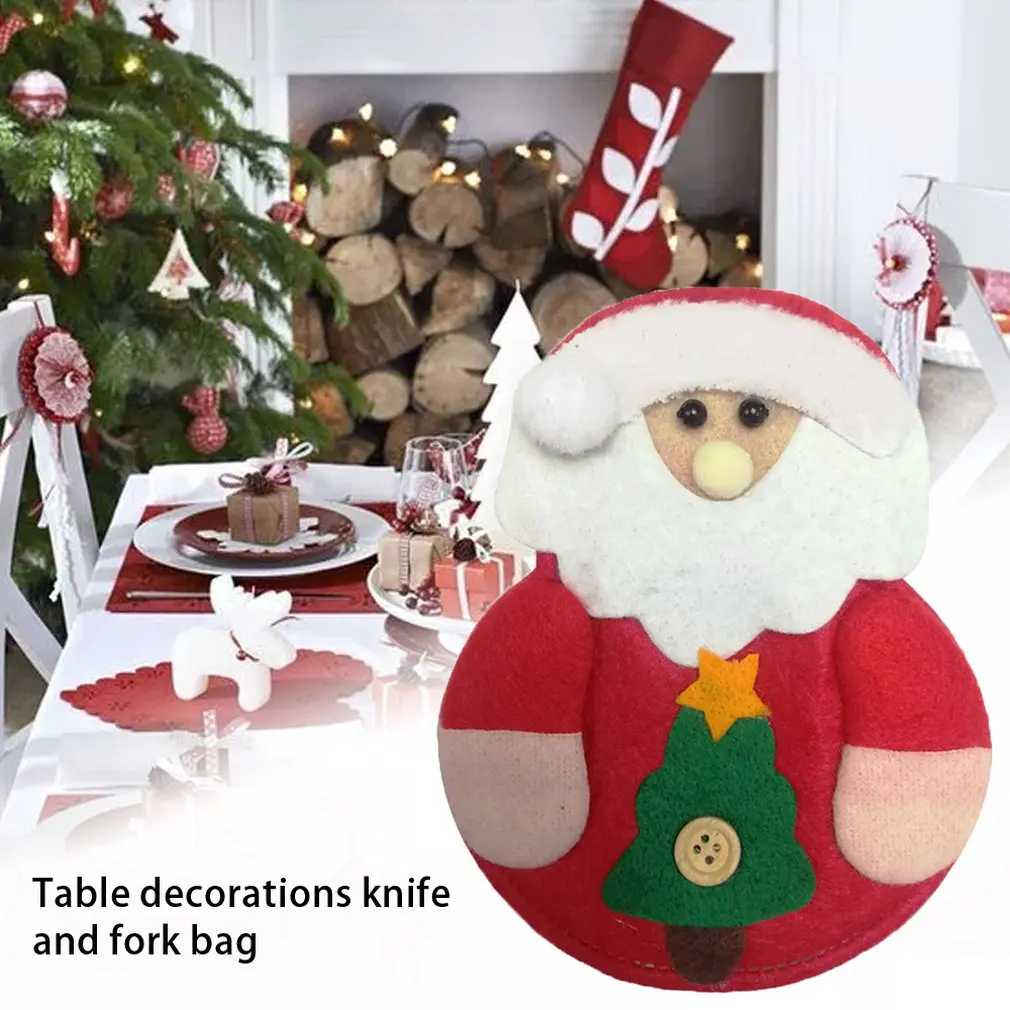 Рождественские украшения для стола Рождественский набор столовых приборов