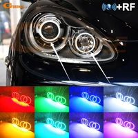 for porsche cayenne 958 2011 2012 2013 2014 rf remote bt app multi color ultra bright rgb led angel eyes kit halo rings