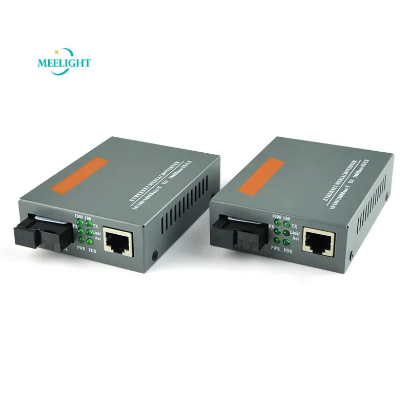 1 пара однорежимных гигабитных оптоволоконных трансиверов однорежимный