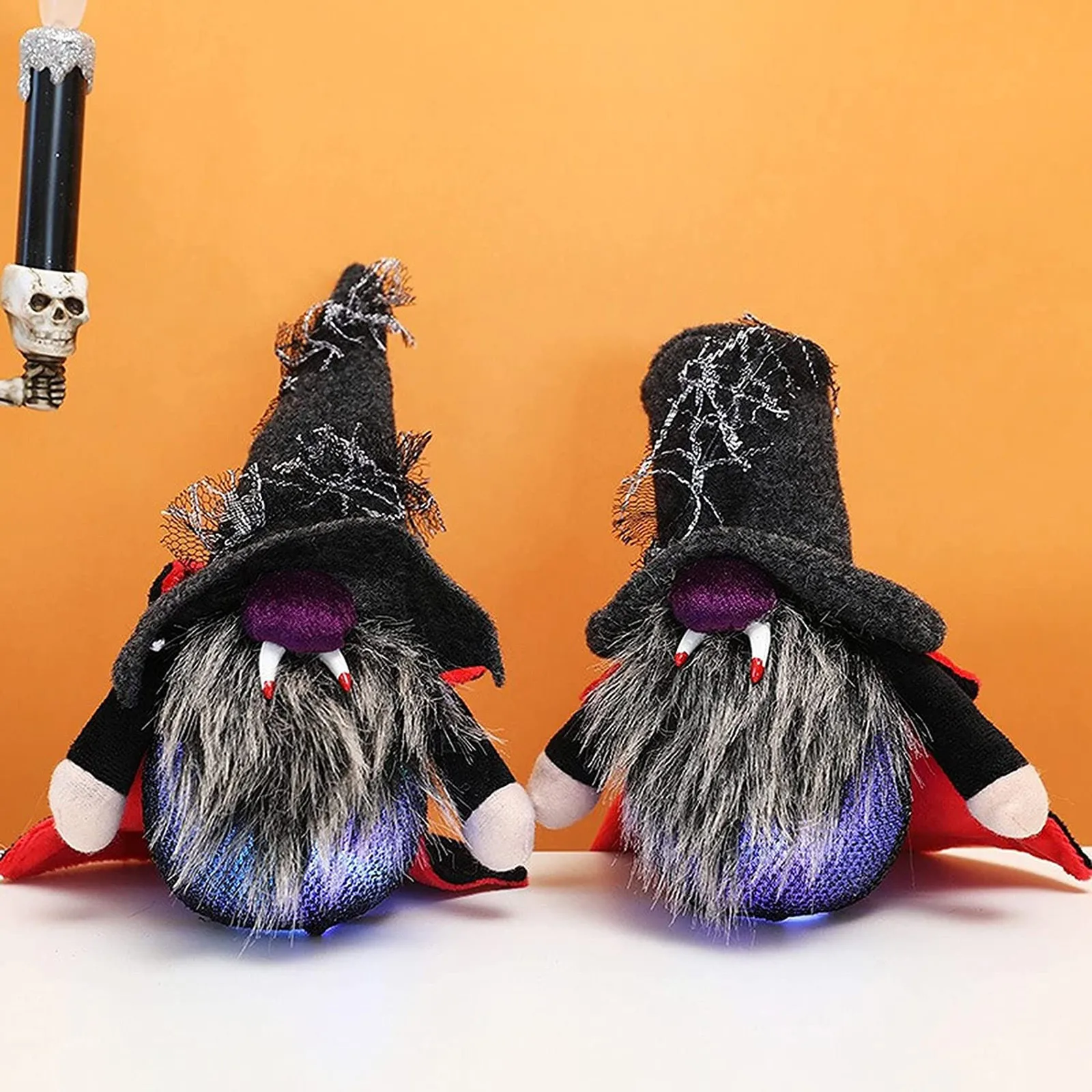 

Halloween Decoration Gnomes Light Ornament Vampirebat Wizardwitch Faceless Doll Halloween Elves Ornaments Funny Present 2021