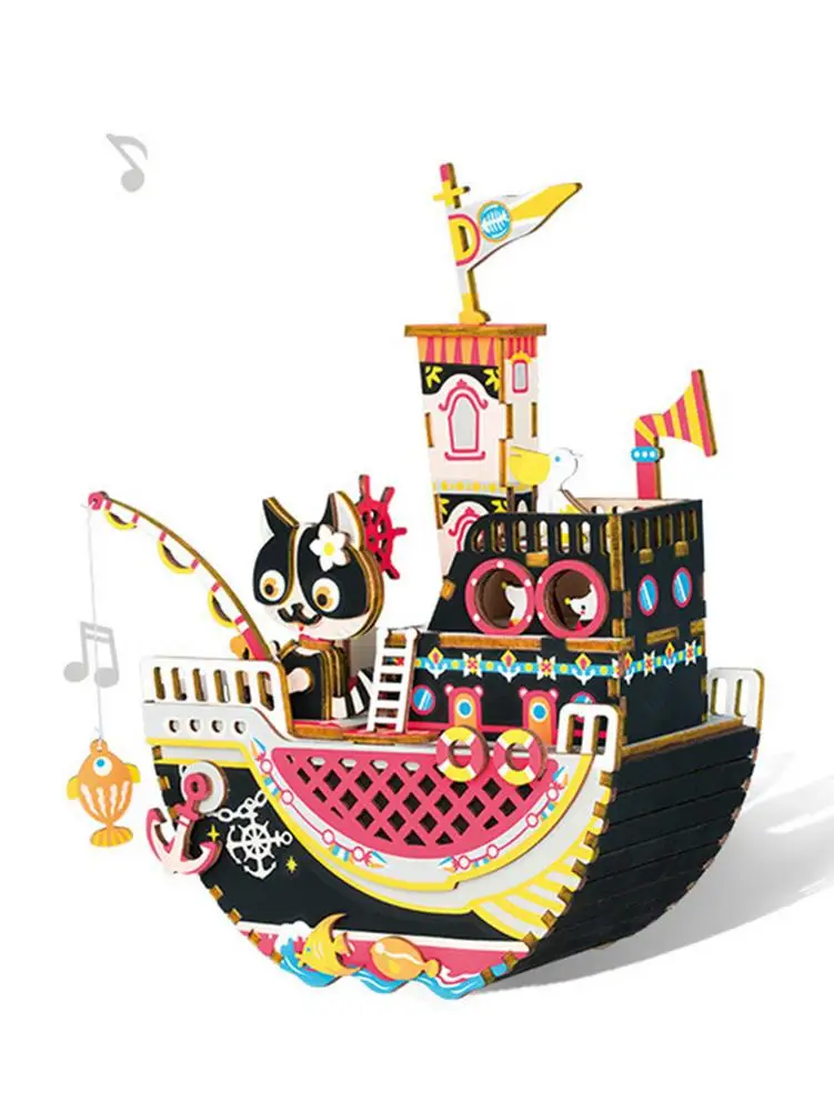 Музыкальная шкатулка сделай сам деревянная 3D головоломка музыкальная для