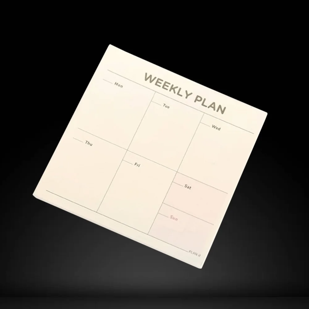 

60 Sheets Memo Pad Schedule Plan Notebook Notepad for School Office Supplies (Weekly Planner)