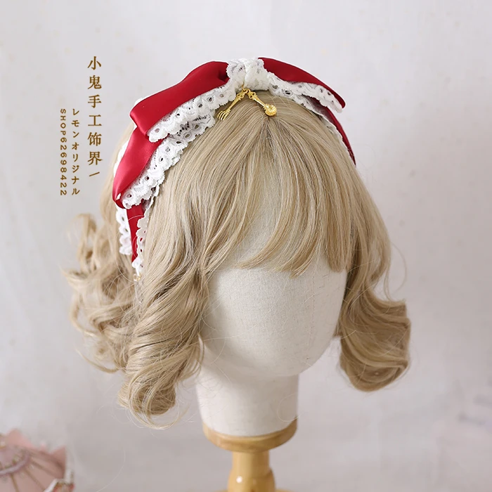 

Японская сказочная лента для волос в стиле "Лолита", Универсальная мягкая милая лента для волос в стиле «Лолита», аксессуары для волос с круж...