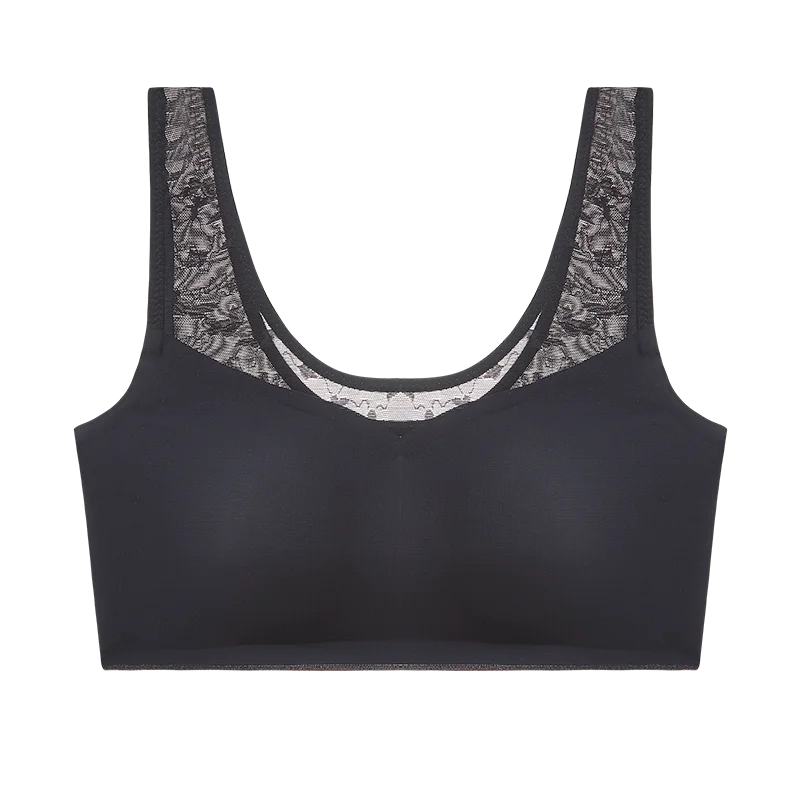 

Fashion Soft Thai Latex U-shaped Lace Women's Underwear Comfortable No Steel Ring Antibacterial Anti Mite Women's Underwear