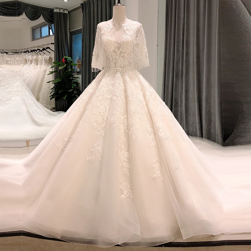 SL 8109 свадебное платье 2020 с длинным рукавом из бисера apliques sequin Съемный Принцесса