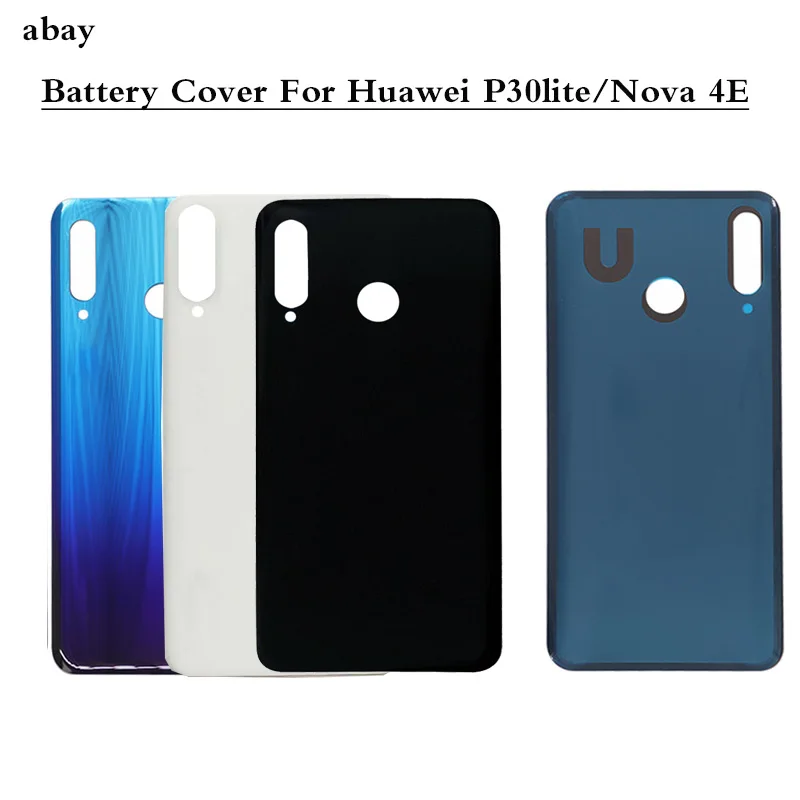 Задняя крышка аккумуляторного отсека для Huawei P30 Lite P30lite задняя сменные клейкие